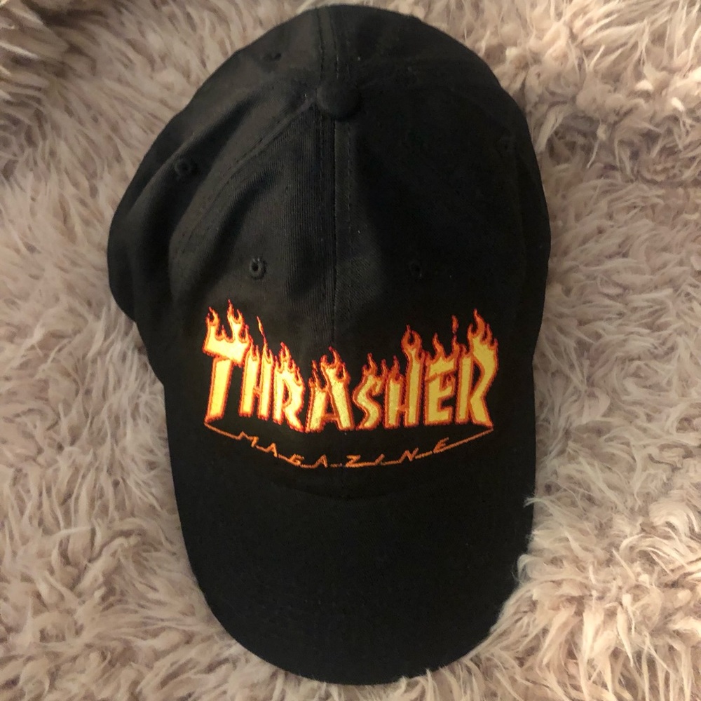 Trasher Flames Black Hat